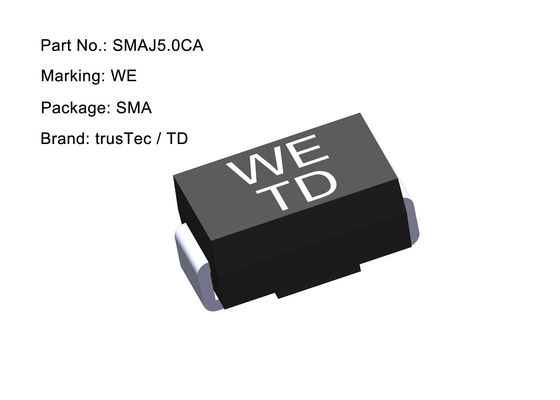diodo bidirecional SMAJ5.0CA das tevês do diodo 5V das tevês de 400W Sma SMD