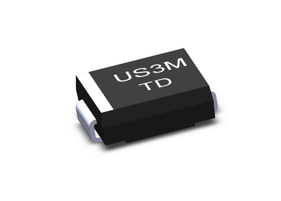 Pacote plástico rápido do diodo de retificador 3A da recuperação de US3M High Voltage Ultra 1000V SMC